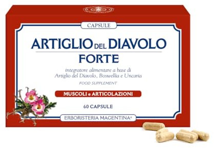 Erboristeria Magentina ARTIGLIO DEL DIAVOLO FORTE CAPSULE - 60 capsule con Boswellia e Uncaria per Dolori Articolari e Mobilità Articolazioni