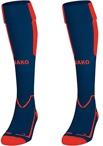 JAKO Unisex Lazio Stutzenstrumpf, Marine/flame, 35-38 EU