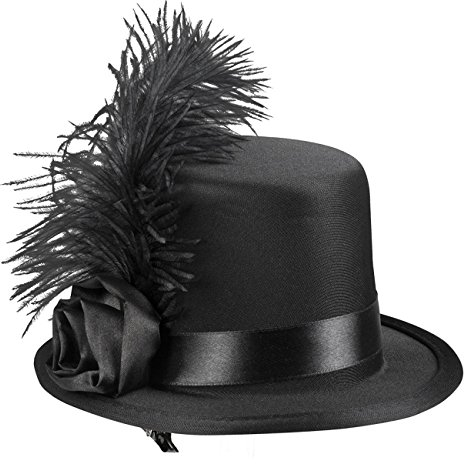 Boland 76328 - Haar-Accessoire Juliette, Mini-Hut mit Clip, Kostüm, Charleston, Karneval, Mottoparty, Themenparty