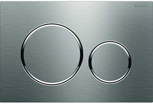 Placa de accionamiento Geberit Sigma20 para sistema de 2 descargas, 115.882.SN.1, Color: acero inoxidable cepillado