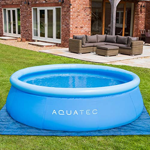 AQUATEC Paddling Pool Ground Mat/Ground Sheet - Swimming Pool Floor Protector | 8ft/10ft/12ft Sizes | Tear Resistant Under Pool Mat (8ft Ground Cover)