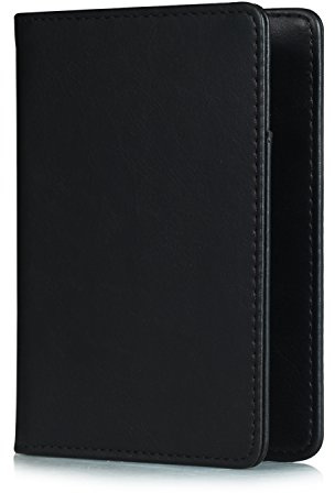 HEISHAYU Funda para Pasaporte Adecuada para Tarjetas de identificación, Tarjetas de crédito, Documentos de Viaje,Negro