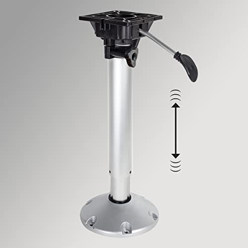 Oceansouth Waverider Bootssitzsockel Höhe 340 mm - 450 mm Bootssitz-Sockelhalterung, Pfostenbasis, drehbar, für Boote, Jon-Sitze, Bass-Angelstuhl