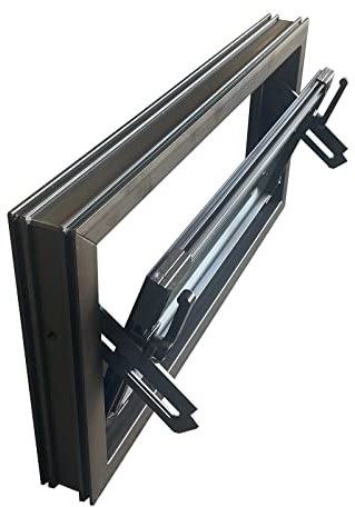 Trobak Kellerfenster braun 60 x 30 cm Einfachverglasung