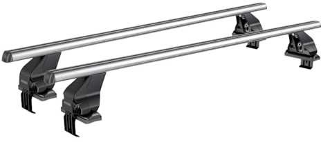 Barre portatutto Omega in alluminio compatibile con VOLKSWAGEN Polo VI (AW) 5 porte anno dal 2017 al 2021 con tetto liscio