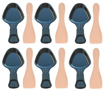 SOS - Accesorio para escobilla de estufa multifunción – Mini set de madera antiadherente, para escobilla portátil para parrilla Wok – ideal para queso fundido y cocina amigable (6) Rac