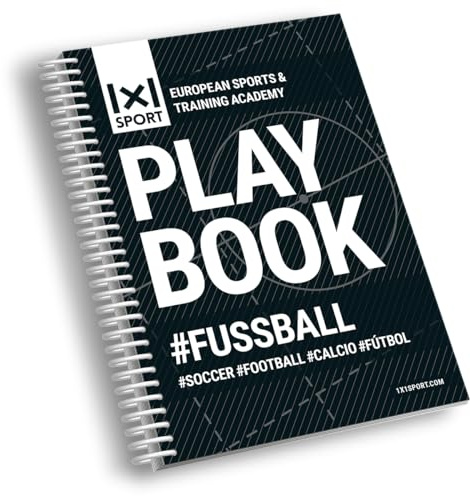 1x1SPORT Das beliebte Playbook #Fussball Din-A5 | Spielfeldvorlagen & Trainingshilfen für Fußballtrainer (Ringbuch, Fußball-Übungs- und Taktikblock, Din-A5, 200 Seiten)