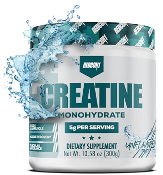 REDCON1 Creatine Monohydrate - Keto Friendly + Vegan Pre & Post Workout Supplement - Creatine Powder to Support Recovery & Athletic Performance (60 Servings)