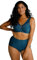 Ulla Popken Damen Entlastungs-BH, ohne Bügel, Strassanhänger, Cup C - G BRA, petrol, 115G