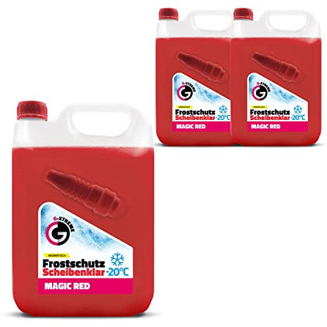 Scheibenfrostschutz mit Magic Red Duft | Schlierenfreier und effektiver Scheibenreiniger für den Winter | Gebrauchsfertige frostschutzmittel scheibenwaschanlage | 2x5L = 10L
