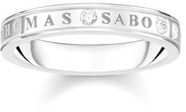 Thomas Sabo Femme Bague avec Pierres Blanches Argent Argent Sterling 925 TR2253-051-14