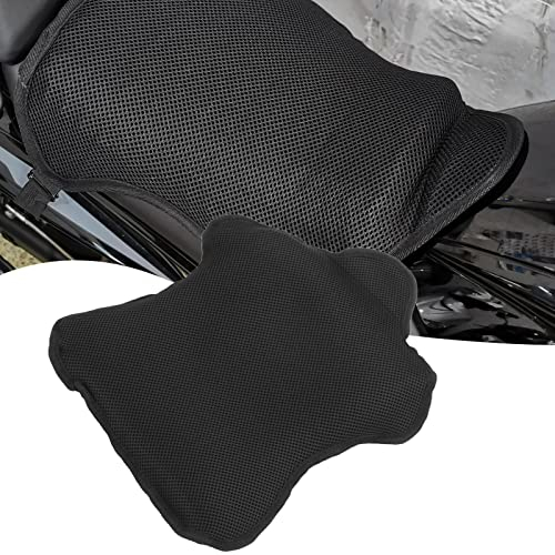 TKSE Cojín de Asiento de Gel para Motocicleta, Cubierta de Malla Absorción de Impacto Cojín de Asiento de Enfriamiento Transpirable para Parte de Motocicleta