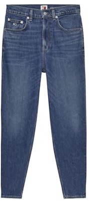 Tommy Jeans Damen Jeans Hose Mom-Fit Tapered Fit, Blau (Denim Dark), 32W/30L