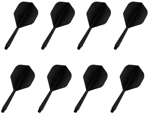 WJUAN 8 Piezas Cañas Dardos 75 mm, Ejes Dardos el Plastico Diámetro de Rosca 2BA, Eje de Dardo Integrado y Plumas Están Unidos para Evitar Roturas, Adaptan Mayoría Barriles Dardos