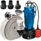 Submersible Flood Water Pump Heavy Duty Pond Waste CESSPIT Sump Sewage Dirty 50M White FIRE Hose