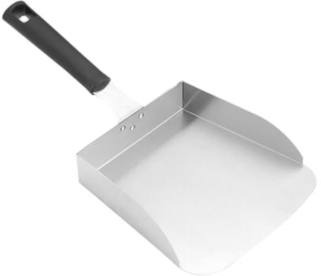 ABOOFAN Pala de Alimentos Cuchara Grande Placa De Cocción Pala De Fritas Pala De Chips Smash Hamburguesa Grill Espátula Cuchara De Freír Cuchara De Hielo Cuchara Utilidad