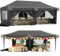 TRIUMPHKEY Pavillon 3x6 UV-Schutz 50+, Faltpavillon 3x6 Wasserdicht Stabil mit 6 Seitenwänden, Partyzelt mit Tragetasche, Höhenverstellbarer Gartenpavillon Für den Außeneinsatz Geeignet,Grau