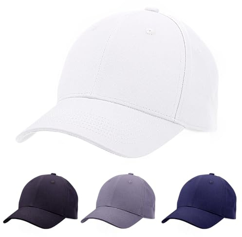 GWHOLE Casquette de Baseball Blanche, Casquette de Golf, Hat Hip Hop, Chapeaux à la Monde Unisexe Homme Femme pour Toutes Saisons Eté Hivers