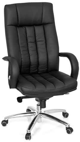 hjh OFFICE 724200 Fauteuil de Direction XXL G 300 Similicuir Noir Chaise pivotante Poids Lourd 150kg Chaise de Bureau
