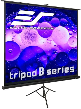 Elite Screens Tripod B, 113-INCH 1:1, Lightweight Pull Up Foldable Stand, Manual, Movie Home Theater Projector Screen, 4K / 8K Ultra HDR 3D Ready, 2-YEAR WARRANTY, T113SB