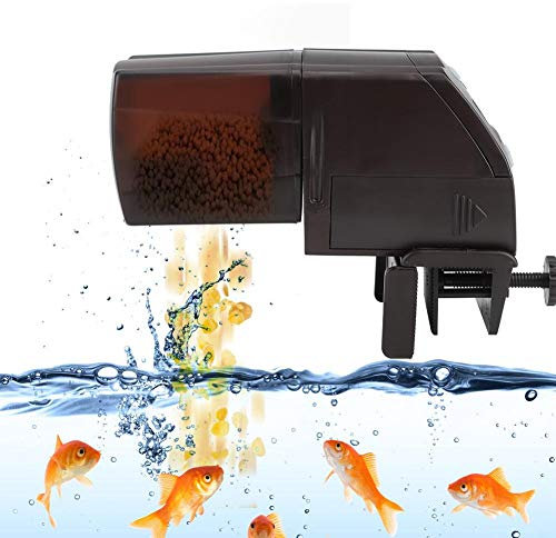 Automatische Fischfütterung Fischfutterautomat Automatischer Fischfutterspender LCD Display Futterspender für Aquarium Fisch Tank und Schildkröten Tank