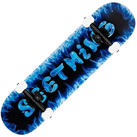 WAWD - Skateboard per adulti, per principianti, skateboard, idea regalo di compleanno, ragazzi e ragazze, 9 strati in acero