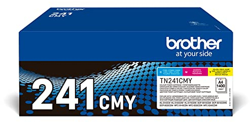 Brother Original TN-241CMY Toner Multipack mit 3 Tonern Cyan/Magenta/Gelb, für bis zu ca. 1400 Seiten je Farbe, DCP-9020CDW, HL-3140CW, 3150CDW, 3170CDW, MFC-9140CDN, 9330CDW, 9340CDW
