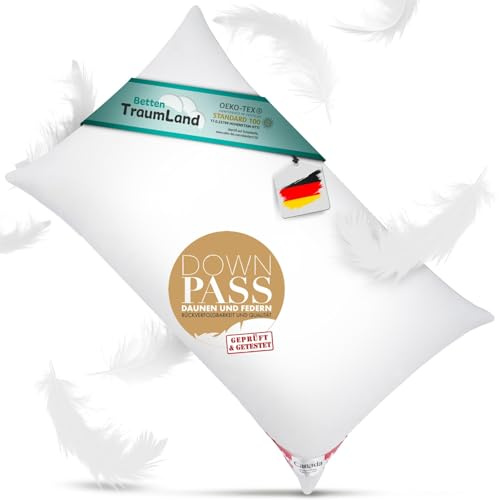 Bach's Betten Welt Daunenkissen 5 Sterne Hotel Kissen 40x80 cm Canada Klasse 1 DownPass