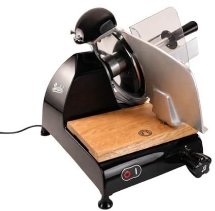 Berkel Red Line 250 mm, macchina da taglio professionale, nero, affettatrice e tagliere in legno di vino, RL 250-SCHWARZ-FHB