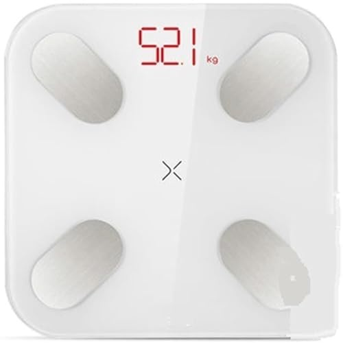 Balanza Báscula de baño con diseño de plataforma de vidrio templado, instrumento de pesaje electrónico para medir la salud, báscula de grasa corporal Alta precisión