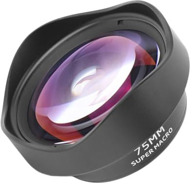 Objetivo macro de 75 mm 10 aumentos para teléfono móvil, lente de cámara de cristal óptico, teleobjetivo externo revestimiento multicapa