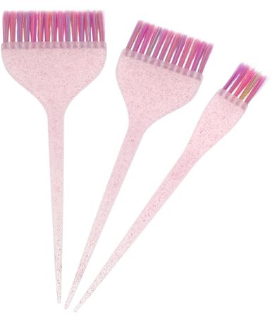 BESTYASH 3pièces Lot De Pinceaux Teinture Cheveux Pailletés Brosses Application Couleur Professionnelles Pour Coloration Outil Portable Et Débutants Ensemble Maniable Pour Salon Et Domicile