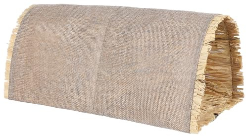 Toyvian Tunnel de Jeu pour Petits Animaux Nid en Herbe et Lin, Apaisant Les Émotions, Sûr pour Jouer, pour Dormir et S'amuser Toute L'année