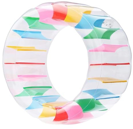 Ronyme Rodillo de Ruedas Inflable, Rueda de Agua de Color de Colorida Gigante para niños Adultos, Juguete de balsa Inflable para la Fiesta de la Playa de, 160cm