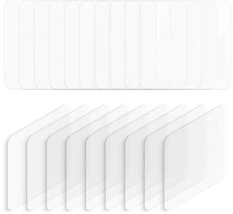 20 unidades de almohadillas adhesivas de doble cara extra fuertes, reutilizables en gel nano transparente, lavables y sin residuos, 6x6 cm, ideales para alfombras, azulejos, coche, cocina y muebles