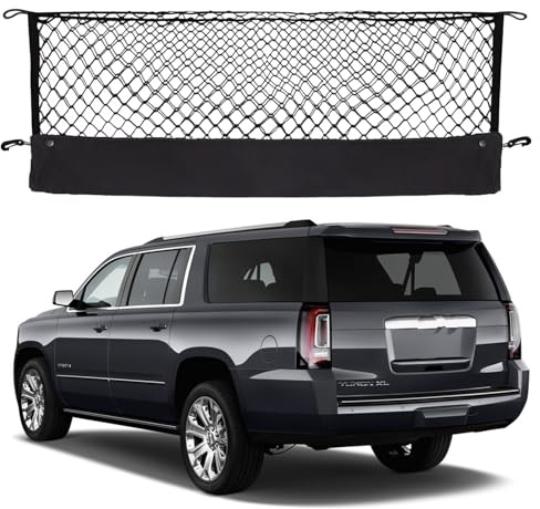 Envelope Style Cargo Net Compatible with Chevrolet Chevy Suburban, Cadillac Escalade GMC Yukon XL Denali SLE SLT AT4 2026 2025 2024 2023 2022 2021 2020-2015 Trunk Car Rear Tailgate Touring Netting