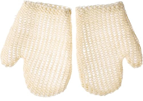 SWETRACE Guantes Exfoliantes Ducha de Sisal Natural para Cuerpo, 2 Piezas Reutilizables, Manoplas Exfoliantes Unisex Ideales para Baño y Cuidado Personal