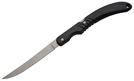 SZCO Supplies 12.5 Folding Sport Fish Fileting Knife, Black (210815)