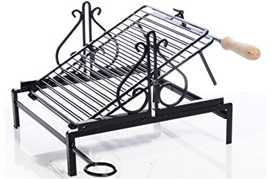 Sbalchiero Griglia Girevole Cm. 41 x 38 Art.55410-100% Made in Italy - Griglia Acciaio Inox Griglie per Camino, Griglia per Grigliata, Graticole, Griglia graticola per Camino