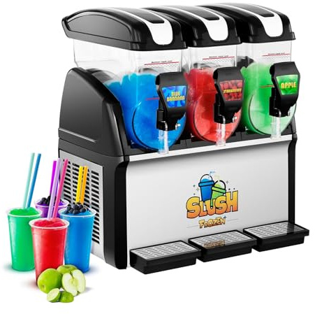 Royal Catering Granitore Sorbettiera Macchina per il gelato RCSL 3/15 (230 V, 980 W, 3 x 12 L, R290, Senza BPA)