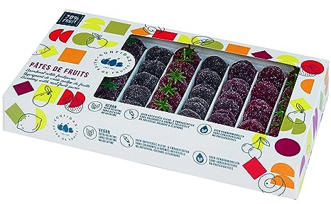 Pastas de frutas de 1 Kg, sabores de frutas rojas (Fresa, Frambuesa, Cereza, Grosella Negra), sin gluten, sin conservantes, sin colorantes y sin sabores artificiales.