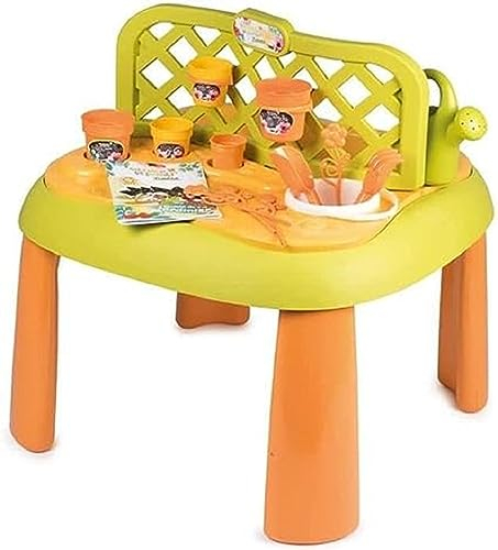 Smoby - Silence ça Pousse - Table de Jardinage - Bac Amovible + Plan de Travail - Accessoires de Jardin Inclus - Dès 3 Ans - 870307 Vert