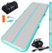 ChampionPlus Aufblasbare Air Matte Track Tumbling Matte 4m Gymnastikmatte Turnmatte mit elektrischer Luftpumpe, Yogamatte, Camping Trainingsmatte, Fitness Yoga Sportmatte（Mintgrün）