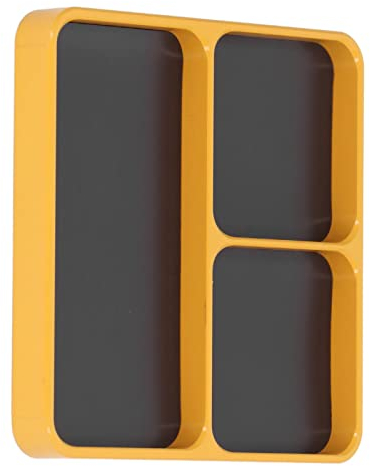 Okuyonic Vis Plateau magnétique, 13.8x11x2cm Plateau magnétique Jaune Nettoyage Facile pour l'entretien du véhicule