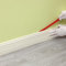 Hardened Peel and Stick Baseboard Trim, Flexible Strip and Caulk for Floor, Chair Rail, Wall Base (3m x 10cm, Beige)