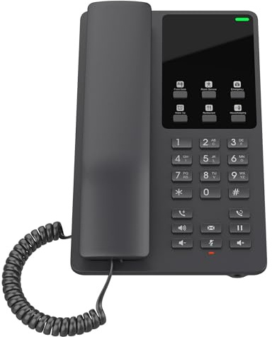 Grandstream Telefono dell'hotel GHP621W con WiFi incorporato - Nero