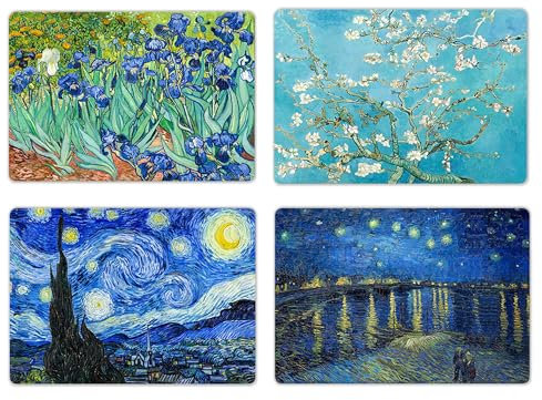 Lupia - Tovagliette americane lavabili XXL, set da 4 pezzi in PVC rettangolari 28,5x43 cm, decorate tema NOTTE STELLATA, colazione pranzo cena, da tavola, cucina, bar pizzeria pub birreria ristorante