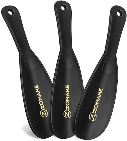ZOMAKE Calzascarpe, Calza Scarpe Corto in Plastica 19cm, Calzante per Scarpe Piccolo da Viaggio, Shoe Horn Portatile per Uomini Donne Bambini (3 Pezzi)
