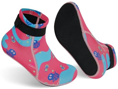 Gogokids Calzini Neoprene da 3 mm per Bambini, Calze Termiche Antiscivolo, Calze Piscina per Ragazzi Ragazze, Calze Snorkeling per Surf Kayak Nuoto Immersioni Sport Acquatici