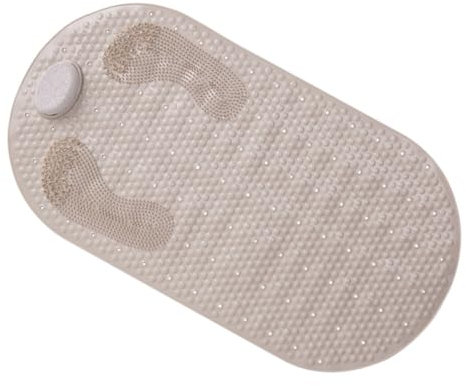 WATIIFUFU 1 Pc Pierre Domestique Ménager Tapis De Salle De Bain Facile à Nettoyer Alfombra Para Tapis De Massage pour Les Pieds Bébé Ventouse Type Light Brown